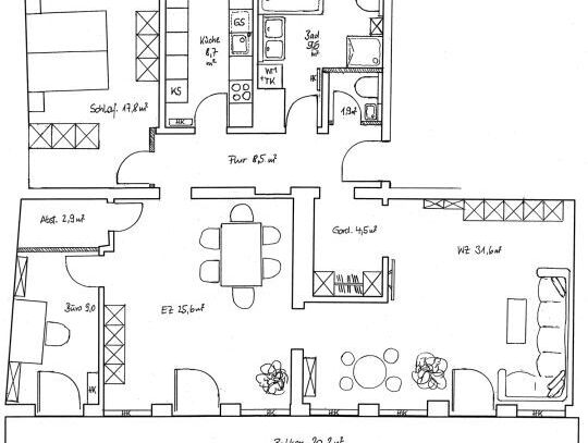 Offene, großzügige 4-Zimmer-Wohnung - zentrale Lage, kurze Wege - Neu