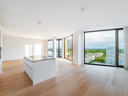 Weiträumiges Studio-Apartment mit Panoramablick über den Hirschgarten