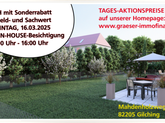 SONNTAG BESICHTIGUNG mit TAGES-AKTIONEN & Extras vor Ort! Luxus-DHH im Urlaubsgebiet Lkr. Starnberg