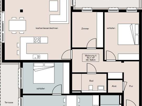 Moderne 3-Zimmer Etagenwohnung in Schlitz (Wohnung 1.4)