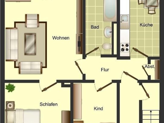 Demnächst frei! 3-Zimmer-Wohnung in Münster Mauritz-Ost