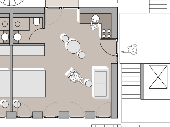 Moderne 1-Zimmer-Wohnung - hochwertig ausgestattet und komplett möbliert