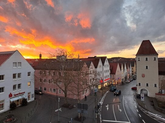 Wohnung mit Loggia und Ausblick über die Stadt