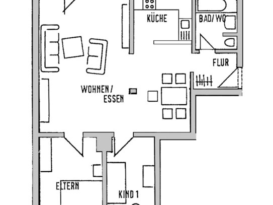 ++ 3-Raum-Wohnung mit Balkon und Pkw-Stellplatz ++