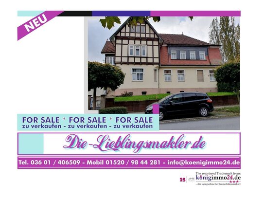 teilsaniertes Wohnhaus (3 WE)+1 Apartement im Villenstil mit Zufahrt, Garagen, Stellplätzen und Garten