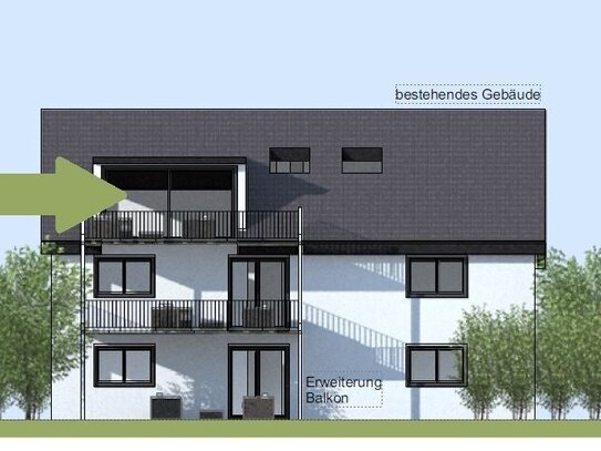 renovierte 2.5 Zi - Dachgeschoss Wohnung mit schöner Dachterrasse