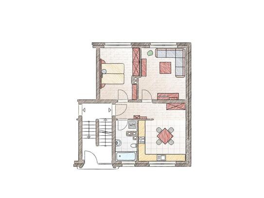 2 - 3 Zi. // EG Wohnung // zentral mit Carport