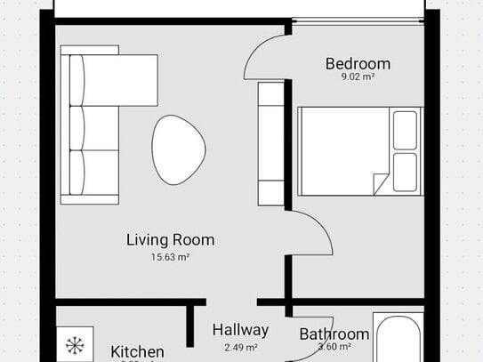 Erstbezug nach Renovierung: 2-Zimmer-Wohnung mit Einbauküche in München Perlach