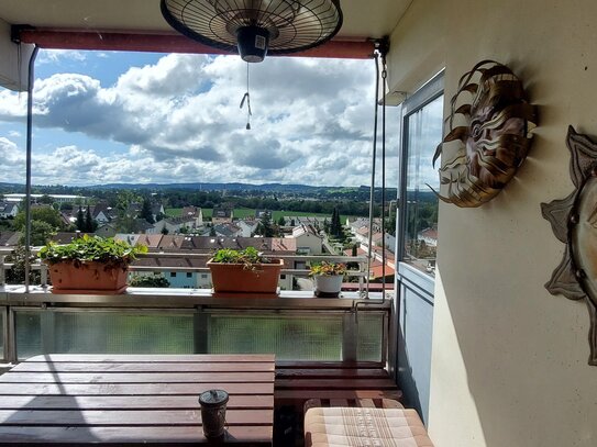 Blick über Kaufbeuren + Bergblick - Gepflegte 3-Zi-Wohnung