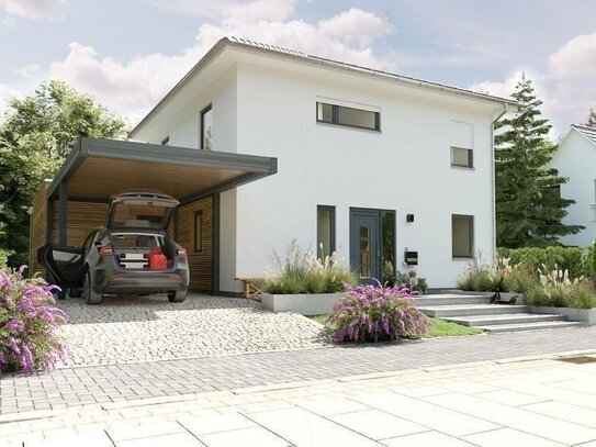 Schickes Haus mit moderner Carport-Lösung!