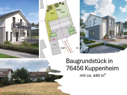 Freier Bauplatz mit 434 m² in 76456 Kuppenheim für ihre Doppelhaushälfte!