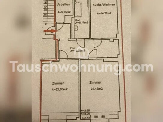 [TAUSCHWOHNUNG] Schöne 2,5 Zimmer Wohnung an der Martin-Luther-Kirche