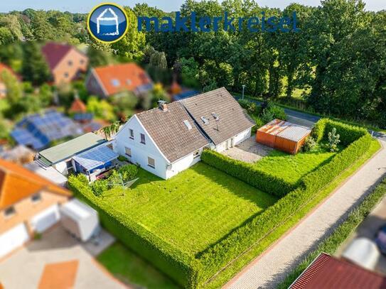 Wohnhaus mit drei Einheiten und großem Grundstück in ruhiger Lage von Leerhafe