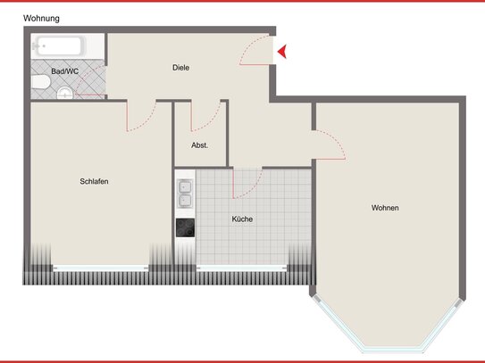 Schicke 2-Raum-Wohnung in Sonnewalde zu vermieten!