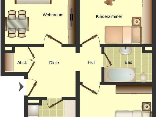 3-Zimmer-Wohnung in Duisburg Wanheimerort