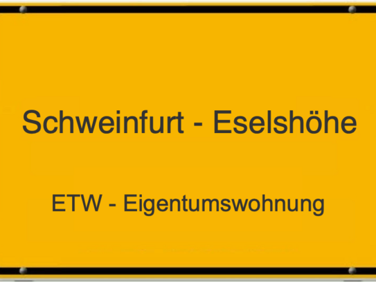 Gepflegte modernisierte 2-Zimmer Dachgeschoss Eigentumswohnung in Schweinfurt - Stadtteil Eselshöhe