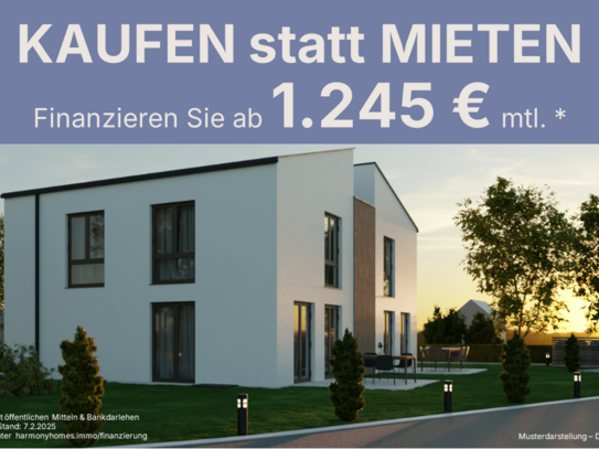 KAUFEN statt MIETEN - DHH ab 1.245€ mtl. finanzieren