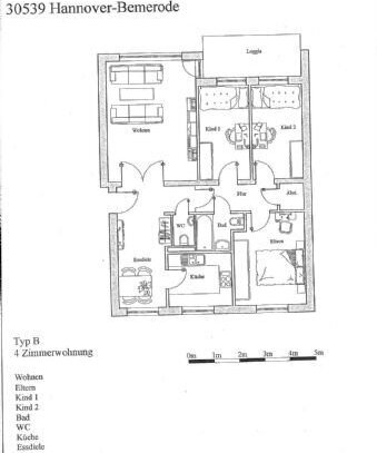 Traumhafte 4-Zimmer-Wohnung in ruhiger Wohnanlage mit Blick über die Felder von Bemerode - Hannover