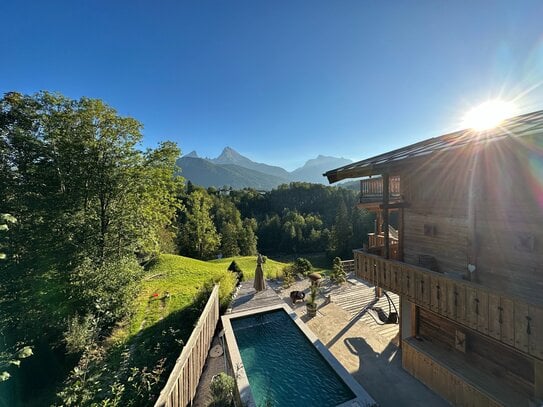 Einzigartiges Chalet in ruhiger Lage mit unverbaubarem Watzmannblick