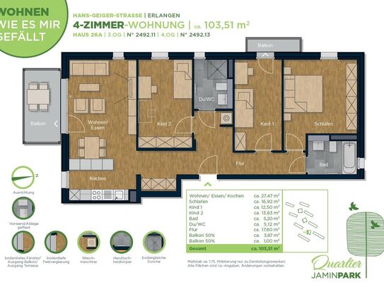 Sonnige 4-Zimmer-Wohnung in Erlangen