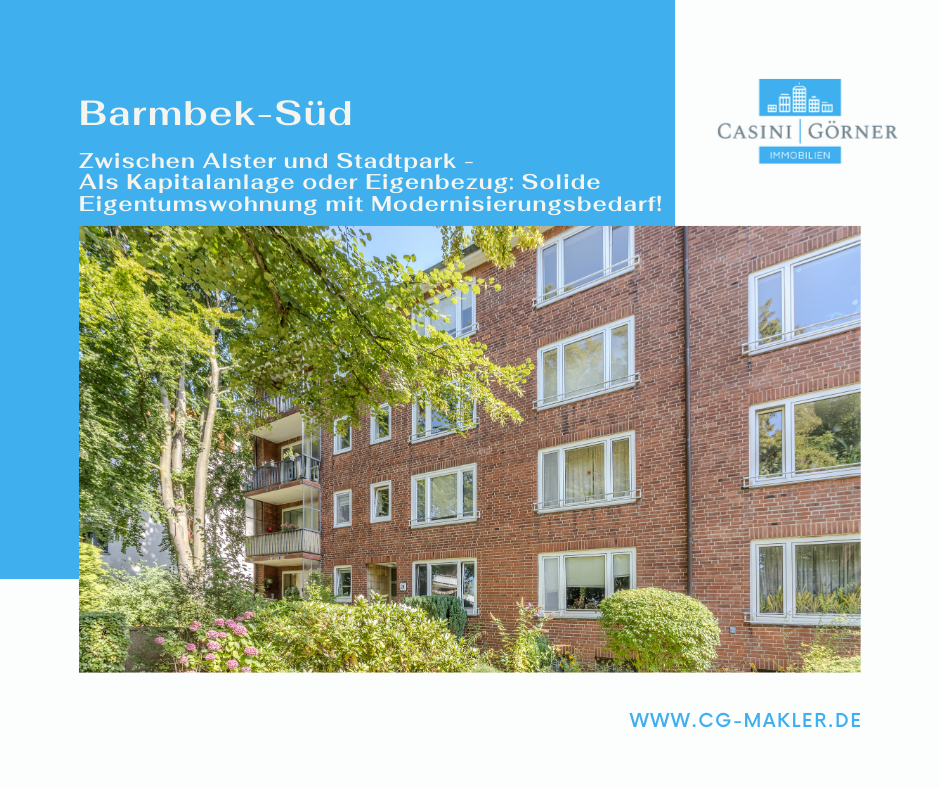 Zwischen Alster und Stadtpark: Solide Eigentumswohnung mit Renovierungsbedarf!