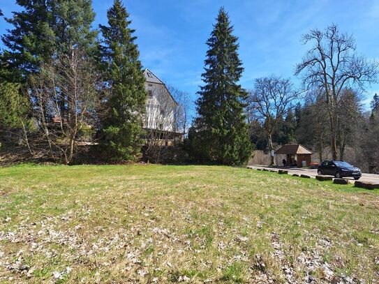 **Mit verwildertem Gartenparadies für Ihre Kinder** Ebenes Baugrundstück sofort verfügbar