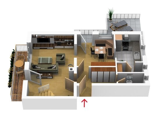 Helle 4-Zimmer-Maisonette-Wohnung mit 2 Balkonen, Garage und eigenem 200 m² Garten – Perfekt für Investoren oder Eigenn…