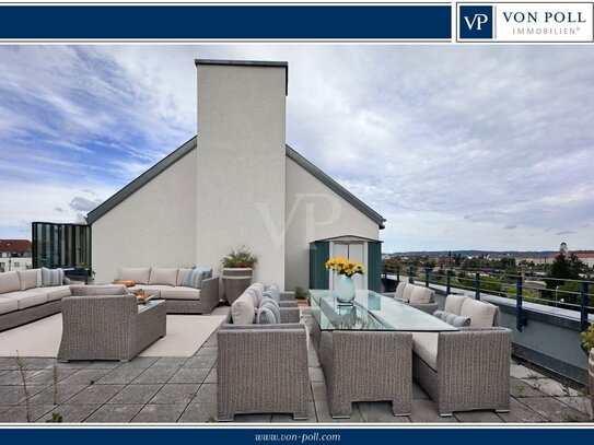 Dachgeschosswohnung in bester Stadtlage mit großer West-Terrasse und Tiefgaragenstellplatz