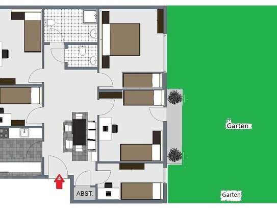 WG-Neugründung! Urban/idyllisch! Moderne, sanierte, schicke Wohnung-mit großem Garten! Super Verkehrsverbindung! Haus-C…