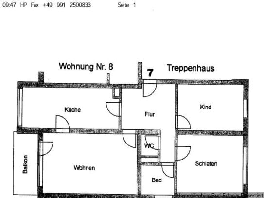 Sehr schöne 3 Zimmer Wohnung mit Balkon und Lift