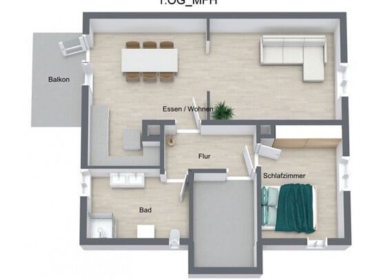 2-Zimmer Wohnung mit Balkon