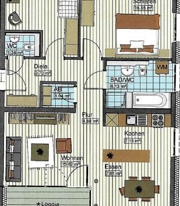 3 Zimmer Wohnung in Neu-Ulm zu vermieten