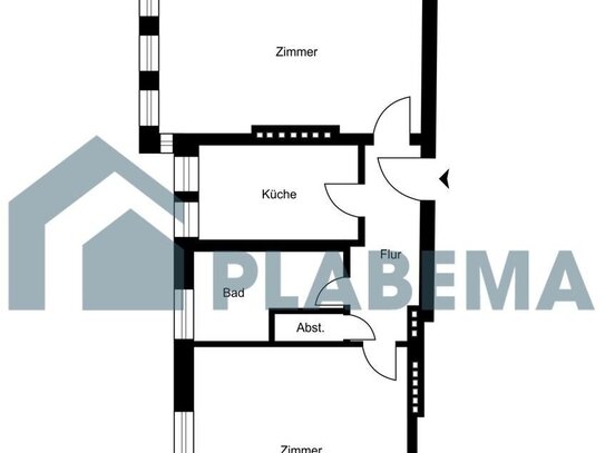 Individuelle 2-Zimmer Altbau Wohnung im Stadtzentrum, WG-geeignet, Möblierung möglich