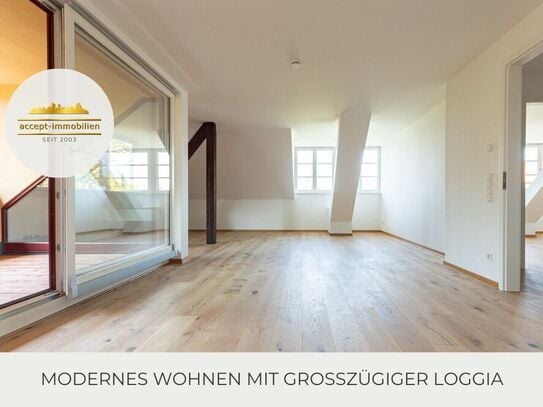 ** Exklusive Dachgeschoss-Wohnung mit Wohlfühlfaktor | Blick ins Grüne | Aufzug | ab sofort **