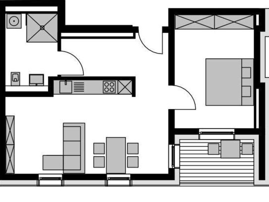 Gemütliche 2-Zimmer Wohnung mit eigenem Balkon