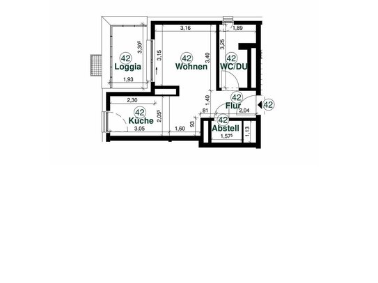 Moderne 1-Zimmer-Wohnung mit Balkon und Tiefgarage in Langen (Hessen)