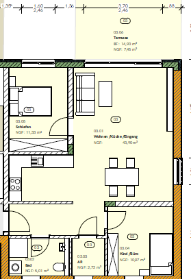 Neubauwohnung mit Terrasse u. Garten