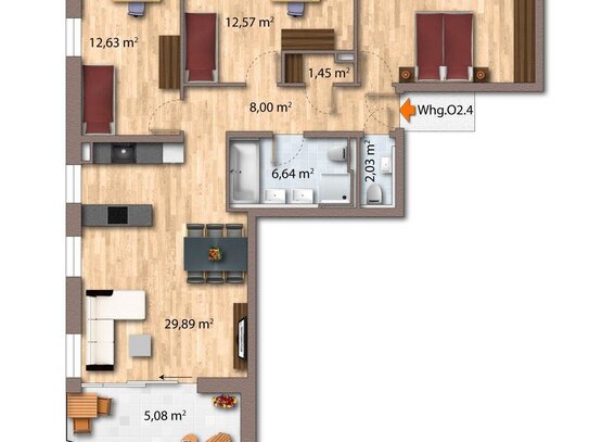 WE 25: NUR MIT WOHNBERECHTIGUNGSSCHEIN! Geförderte 4-Zimmer-Wohnung in Bönnigheim