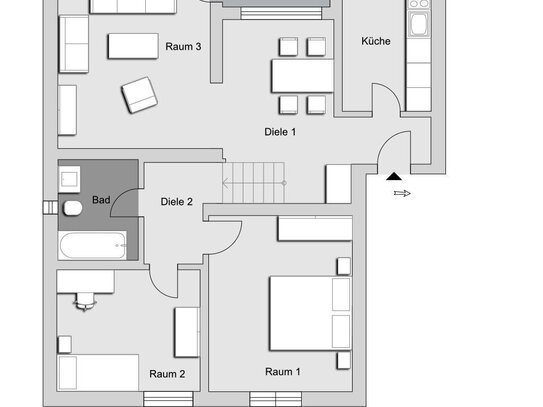 frisch modernisierte 3-Zimmer-Wohnung in Koblenz Horchheimer Höhe