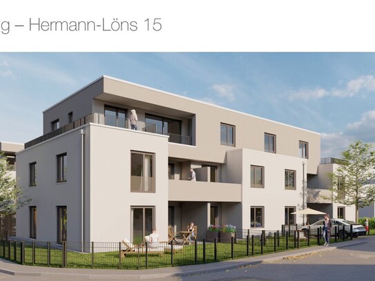 3-Zimmer-NEUBAU-Wohnung im 1. Obergeschoss mit Aufzug - bezugsfertig 2025