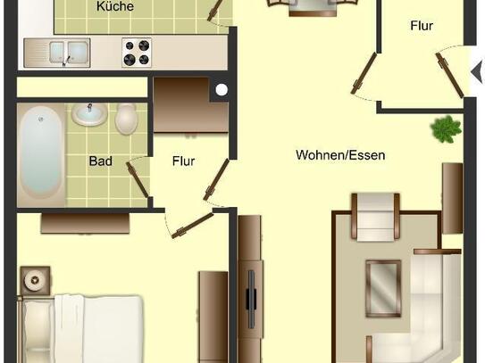 Demnächst frei! 2-Zimmer-Wohnung in Ratingen West