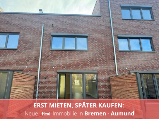 MIETEN MIT KAUFOPTION: Dein Haus am See: Neubau Reihenhaus in Klimasiedlung mit „KFW 40+“ | Bremen-Aumund