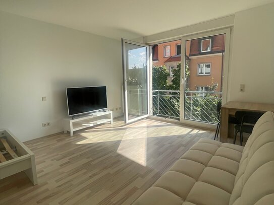 Vollausgestattetes 1-Zimmer-Apartment mit Balkon im Nürnberger Stadtteil Gärten hinter der Veste, bezugsfertig ab sofor…