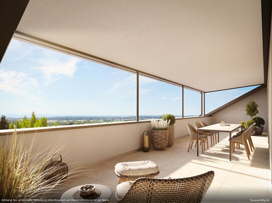 Stilvolles Wohnen mit fantastischem Ausblick - 3-Zimmer-Dachgeschosswohnung mit großzügiger Loggia