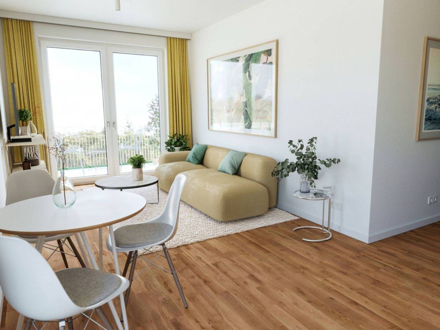 Exklusive 3,5-Zimmer-Wohnung mit 3 BALKONEN, 2 BÄDERN und EBK im Neubauquartier 'Ferdinand's Garden' - Foto 1
