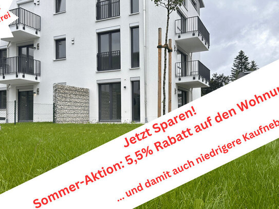 Barrierefrei - Nachhaltig - Neubau: 2-Zi.-Wohnung ca. 92m², Garten + Terrasse in Germering