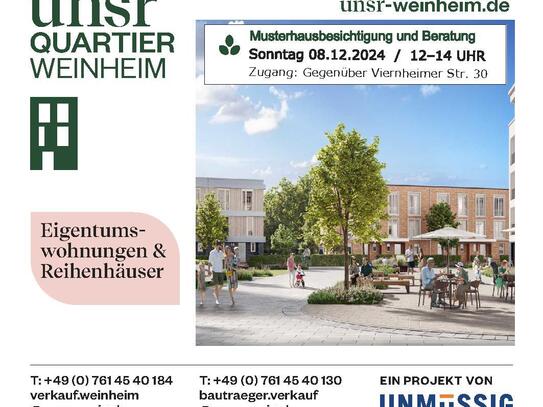 Weinheim - unsr TOWNHOUSE Reihenhaus am Park! Bezug 06/25