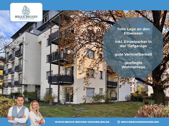 Direkt an den Elbwiesen! - Attraktives Single-Appartement mit Terrasse