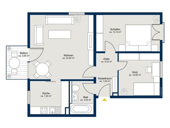 ++AUF IN DIE ZUKUNFT++ 3 Zimmer Wohnung mit Balkon in Unterhaching!