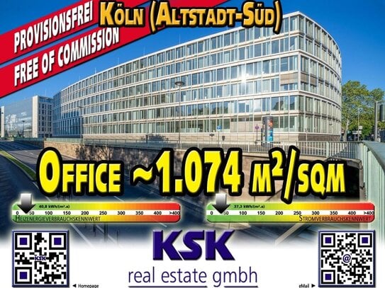 Office: ~1.074 m²/sqm in Köln-City